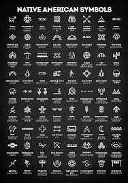 Native American Symbols American Indian Wild West Tribal Signs American Hi Native American Tattoos Native American Tattoo Symbols Native American Symbols