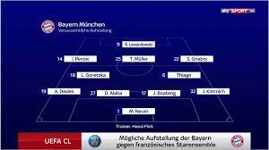 Spielbericht bilder fc bayern.tv spieltag aufstellung liveticker vorbericht statistiken news torschützen. Fc Bayern Video News Mogliche Aufstellung Fur Das Cl Finale Fussball News Sky Sport