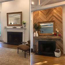 Shiplap, herringbone tile, wood mantel, shiplap fireplace, olive bucket, corbels, lanterns. Pin On Dream Home