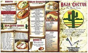Baja cactus bölgesinde bulundunuz mu? Menu Of Baja Cactus Mexican Food In Temecula Ca 92592