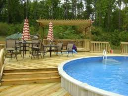 A tiny deck that will fit for small backyard. Multi Level Above Ground Pool Cheap Online Shopping