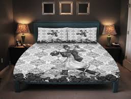 Last Dance Sugar Skull Comforter Or Duvet Cover Set Twin Damask Decor Skull Bedroom Skull Bedding