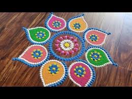 Beautiful Easy Rangoli Design Diwali Festival Rangoli Beautiful Youtube Easy Rangoli Designs Rangoli Designs Images Colorful Rangoli Designs
