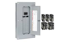 This load center has a plated, aluminum bus bar that is tested and listed only for homeline&trade; Square D By Schneider Electric Hom2448m100pcvp Homeline 100 Amp 24 Space 48 Circuit Indoor Main Breaker Load Center With Cover Value Pack Plug On Neutral Ready Amazon Com