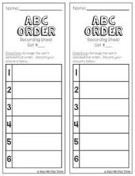 Abc Order To The First And Second Letter Alphabetical Orde Abc Order Lettering Abc