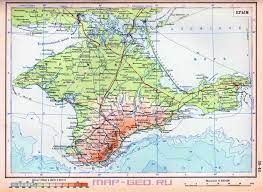 Физическая карта крыма