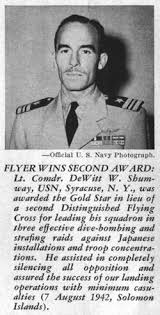 CDR Dewitt Wood “Hunky” Shumway (1909-1946)