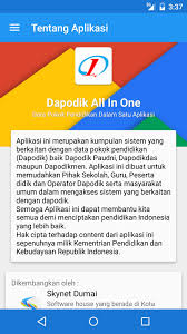Dapodik merupakan data pokok pendidikan yang sangat penting untuk dimiliki dan di ketahui oleh setiap sekolah. Dapodik All In One For Android Apk Download