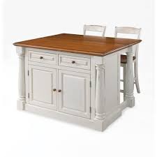 Finally, a kitchen island with seating can be great for enjoying a quick breakfast or doing homework. Homestyles Monarch White Kitchen Island With Seating 5020 948 The Home Depot