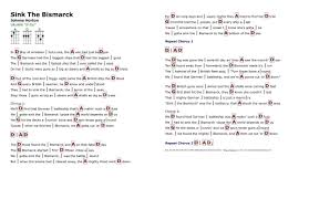bismarck, ukulele chords songs