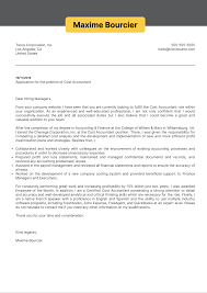 A good cover letter can make you stand out from the rest. Cost Accountant Cover Letter Example Kickresume