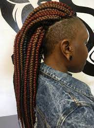 The braids are installed with colorful extensions such as brown blonde and burgundy, the three elemental shades that can never go wrong. Pictures Master Collection Of 52 Burgundy Box Braids Curly Craze