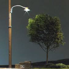 Woodland Scenics Just Plug O Scale Wooden Pole Street Lights Pkg Of 2 Wooden Poles Street Light Model Trains