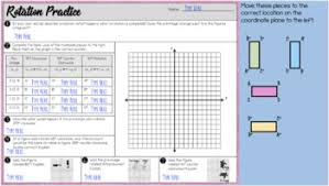 1 unit left x y q x g u 2) translation: Transformations Rotation Worksheets Print And Digital Google Slides
