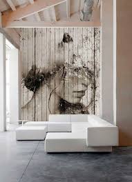 Mur En Bois Et Tableau De Deco Murale Wall Painting Mural Contemporary Decor