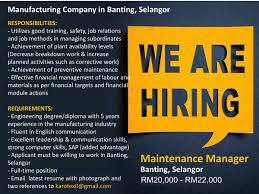The tourism industry continues to maintain in a good momentum for 2019. Karotex Recruitment Agency A Twitter Maintenance Manager Needed For Japanese Manufacturing Company In The Steel Industry Salary Range Up To Rm22 000 Gender Race And Nationality Open Job Malaysia Malaysiajob Jobmalaysia Vacancymalaysia