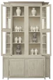 1/2 plywood box construction, 3/4 plywood shelves; Casa Padrino Luxury Country Style Display Cabinet Gray 180 X 45 X H 270 Cm Handcrafted Showcase Cabinet Solid Wood Kitchen Cabinet Country Style Furniture