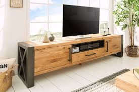 Massives Tv Board Thor 200cm Wild Eiche Geolt Lowboard Im Industrial Design Riess Ambiente De Eiche Geolt Tv Lowboard Holz Lowboard