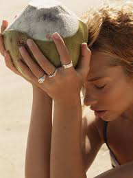 🧡 'Dawn' ring Orange sapphire + sterling silver Dropping