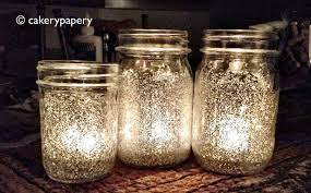 Festive Holiday Diy Glitter Mason Jar Candles Glitter Mason Jar Candles Holiday Mason Jar Glitter Mason Jars