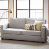 Fabric sofas offer comfortable seating in the interiors of living rooms. 1