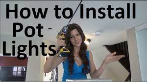 Installing recessed lighting in an existing ceiling costs $125 to $300 per light and requires fixtures with remodel housings. How To Install Pot Lights In Ceiling Recessed Lighting Can Lights Youtube