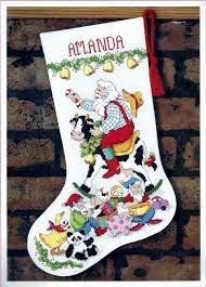 Vintage cross stitch christmas stockings. Details About Vintage Sunset Rocking Santa Christmas Stocking Kit Coun Cross Stitch Christmas Stockings Needlepoint Christmas Stockings Christmas Stocking Kits