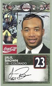 JALIL BROWN COLORADO SIGNED SENIOR BOWL CARD