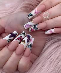 27 Beautiful Butterfly Nails For Spring Acrylic Coffin Nails Design 2020 Latest Fashion Trends For Woman Nail Designs Coffin Nails Designs Coffin Nails Long You have the option to wear them long or clip them short, which is super easy to trim and file them to in any length and shape you like.