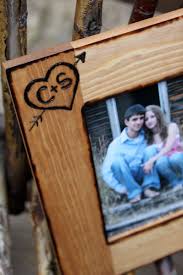 Personalized Rustic Wood Picture Frame Engraved Heart Up Etsy Picture On Wood Wood Picture Frames Wedding Picture Frames