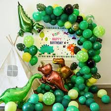 Make your own balloon decoration in less than two hours with supplies from your local party store or on amazon. Dino Themed Party Disposable Tableware Set Balloon Decorations For Children S Birthday Party Imitation Leaf Home Decoration Party Diy Decorations Aliexpress