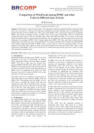 pdf comparison of wind load among bnbc and other codes in