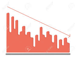 Drop Chart Flat Illustration Vector