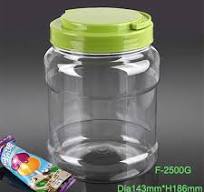 3500ml Transparent Large Plastic Candy Jar With Handle Lid for Plastic Kids  Toys Package