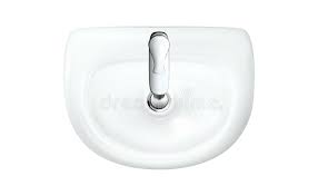 These basins sit on top of the counter and offer the most striking style. Realistic White Sink With Chrome Faucet Top View Bathroom Washbowl And Tap Modern Wash Basin Isolated Vector Illustration For Stock Vector Illustration Of Handwashing Glass 144756346