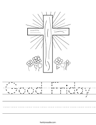 Little ones love to color, so these coloring pages are perfect for enjoying family time while strengthening their belief. Good Friday Worksheet Twisty Noodle