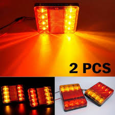 2x 8led Trailer Rv Truck Caravans Boat Stop Brake Rear Tail Turn Indicator Light Ebay Led Tail Lights Tail Light Trucks