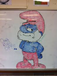 My Year 7 Class Kept Asking Me To Draw Them A Picture On The Board When I Asked Them What They Said Papa Smurf So Here He Is My Drawings Drawings Art