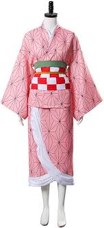 Amazon.com: Kamado Nezuko Cosplay Costume Anime Haori Women Girls Kimono  Outfit with Free Bamboo Props : Clothing, Shoes & Jewelry