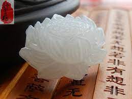 玉蓮花吊墜天然玉石白玉花卉玉墜吊墜男女款植物玉佩項鏈轉運掛件 asian jewelry beautiful jewelry jewely