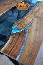 Pin By Ieda Gomes On Mesa Resina In 2021 Dining Table With Bench Resin Table Wood Resin Table