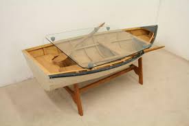 A boat kit to build a wooden skiff style boat. Boat Coffee Table C 1970 21830 La88120 Loveantiques Com