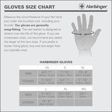 harbinger fitness glove size chart images gloves and