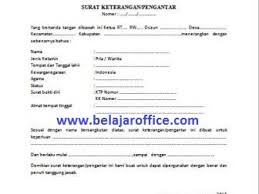 Karena, surat pengantar lebih banyak ditujukan untuk keperluan yang resmi. Contoh Surat Keterangan Pengantar Rt Belajar Office