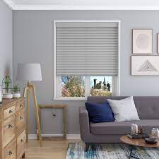 Real Wood Grey Pearl Living Room Blinds Grey Walls Small Living Room Decor