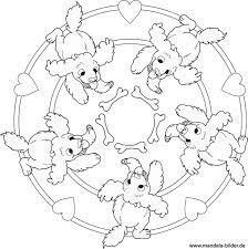 Bilder zum ausmalen von disney, dragonball, pferde, tiere, barbie, spiderman, star wars, heidi Mandala Hund Zum Gratis Ausdrucken