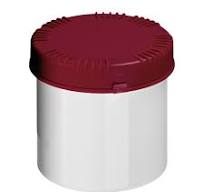 650mL White HDPE UN Rated Packo Round Jar with Red Lid