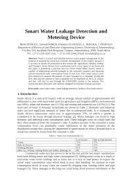 First water detector of internet of things technology maximum depth 3000m underground. Pdf Smart Water Leakage Detection And Metering Device