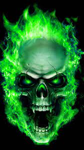 Great new free live wallpaper free and easy to use lots of more live wallpapers to come! Green Fire Skull Wallpapers Wallpaper Cave