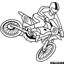 Desenhos para colorir de motocross. Motorcycles Motocross Dirt Bike Online Coloring Pages